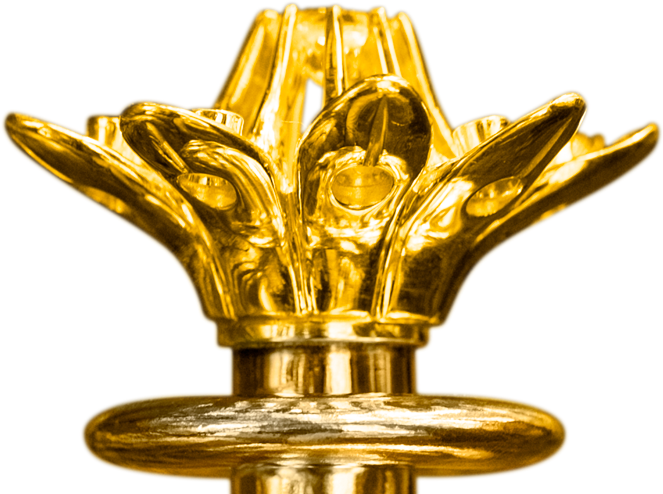 Level 4 Royal Sceptre - 25mm stone Citrine , Amethyst, Ametrine 18k Gold flower