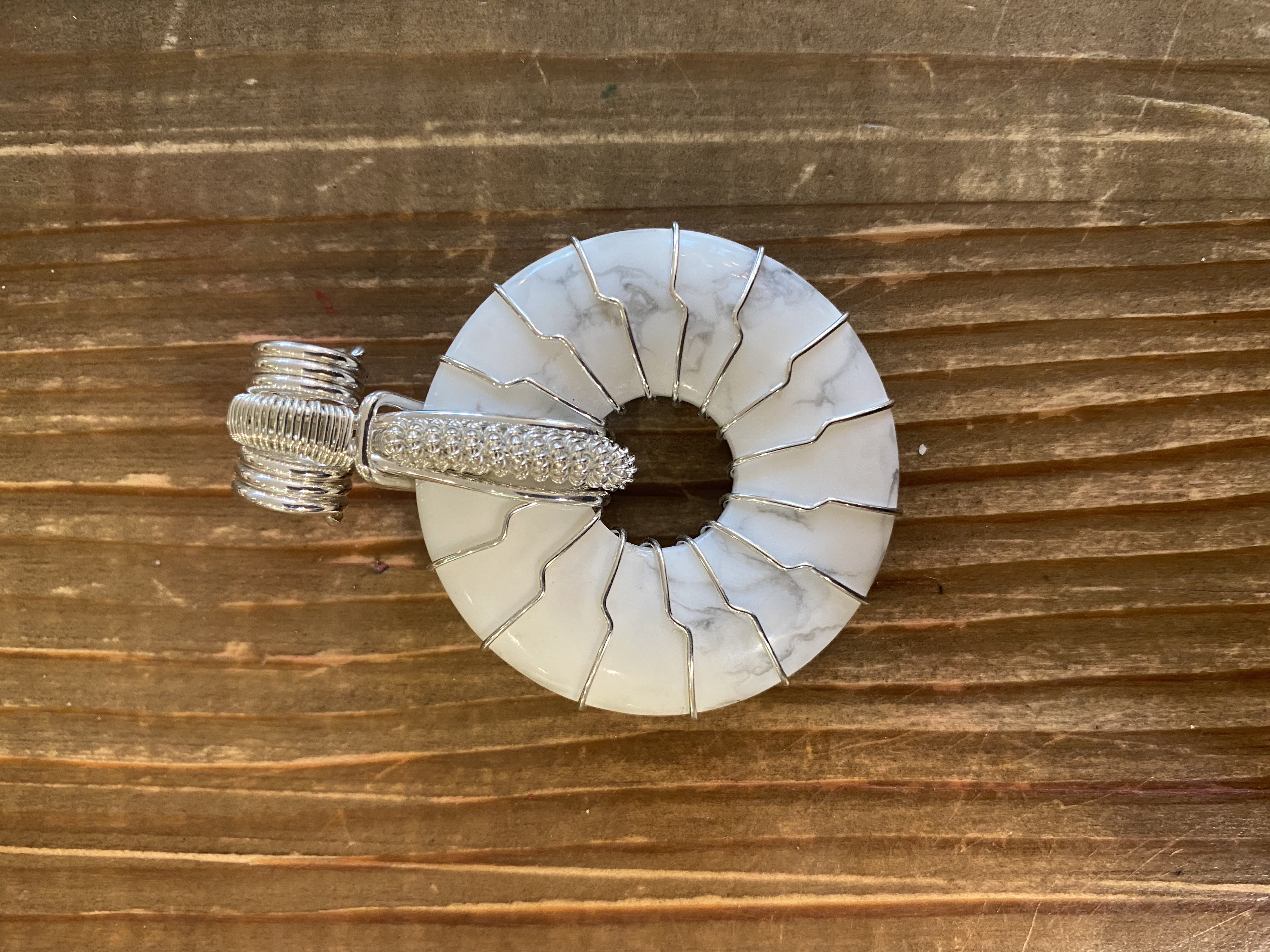 Sunray Howlite Silver