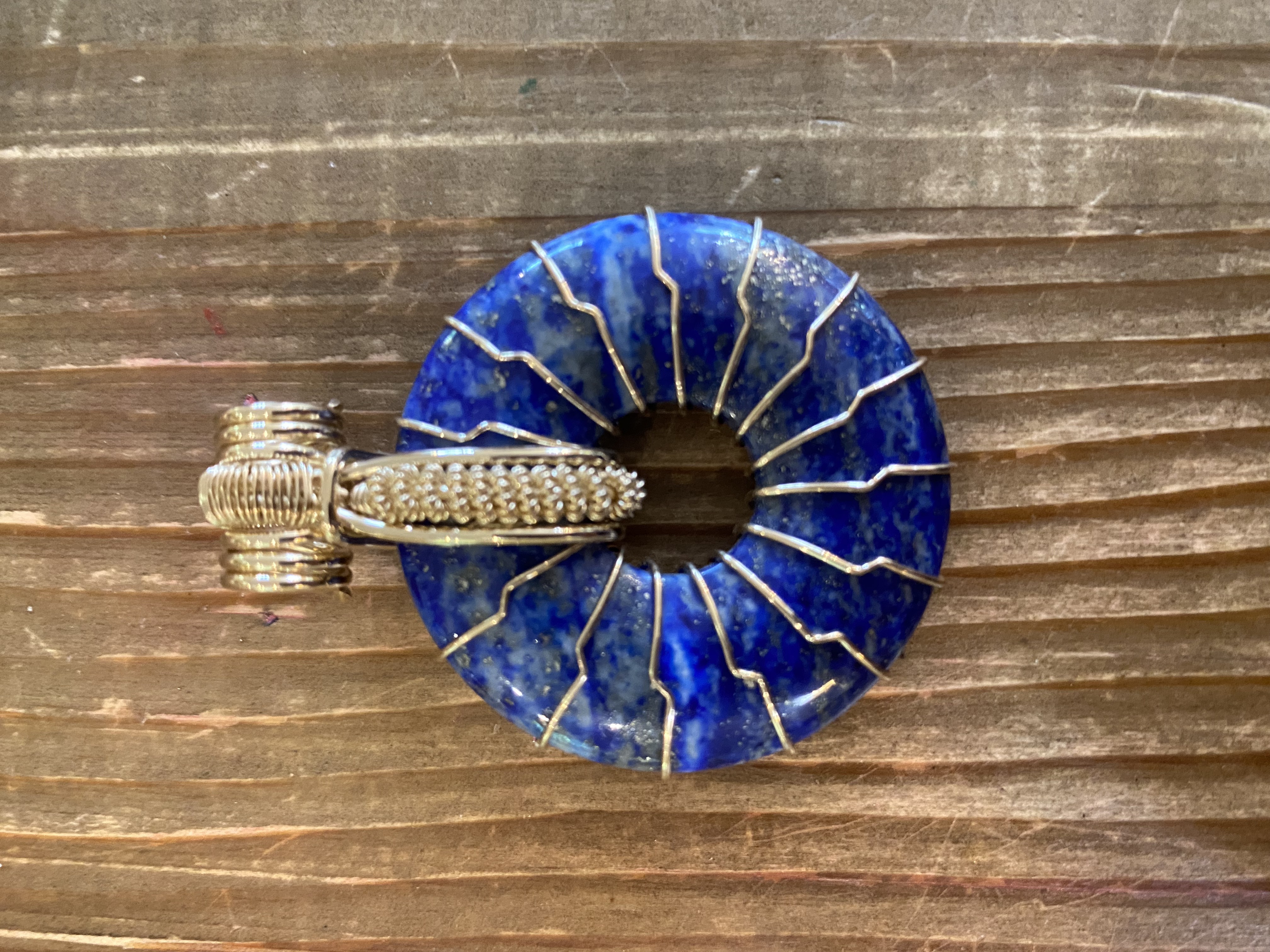 Sunray Lapis Gold Filled