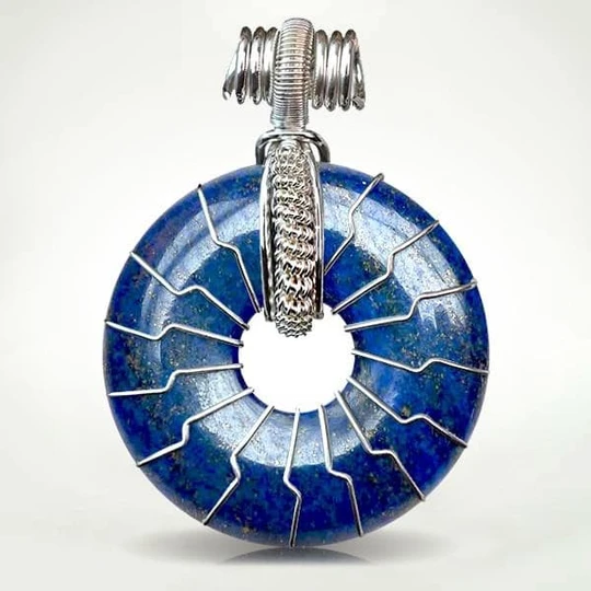 Sunray Pendant Silver: Rose Quarz