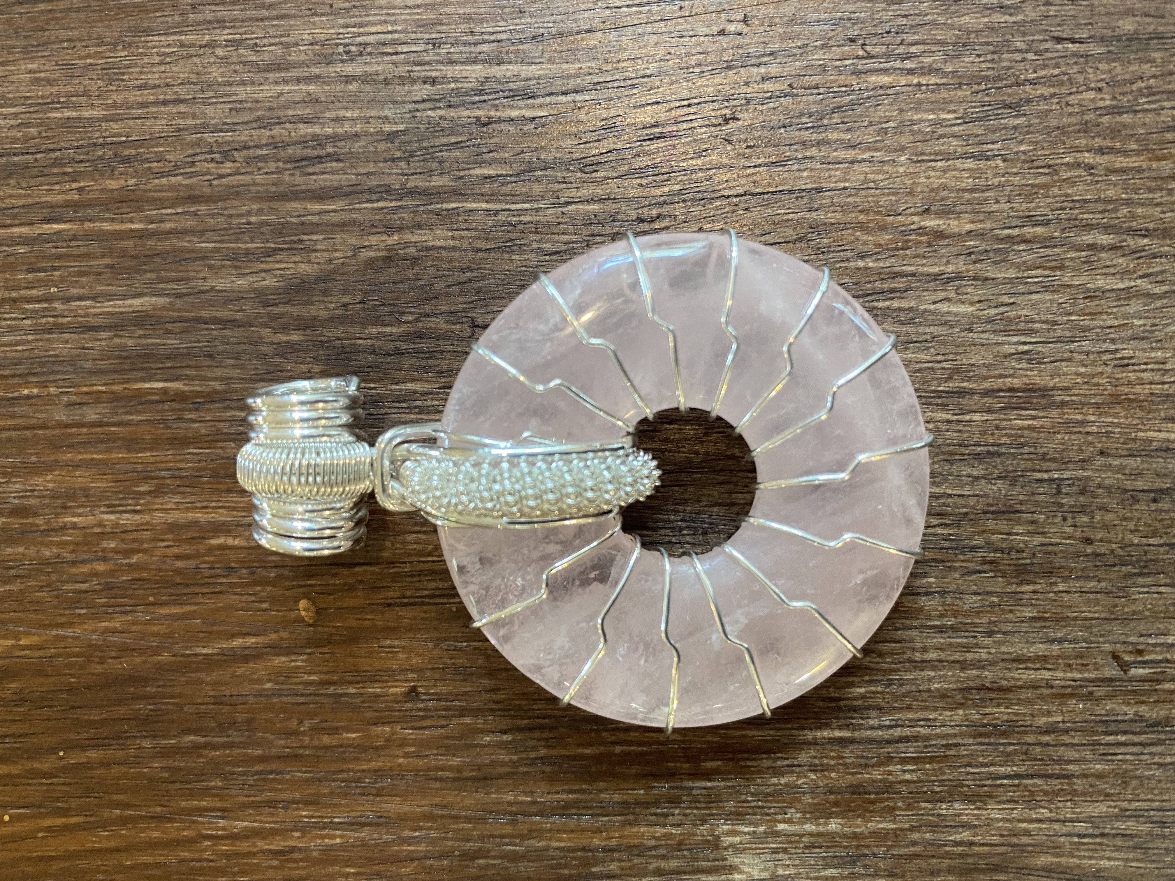 Sunray Rose Quartz Gold filled