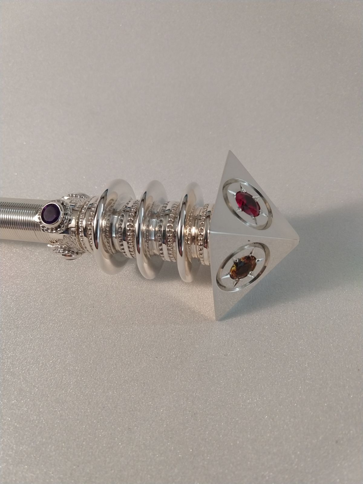 The Pyramid Staff with Silver Winding and Discs